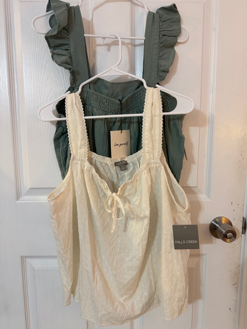 NWT Summer Tank Top Bundle - Falls Creek Eyelet & Grace + Karma Ruffle Size XL